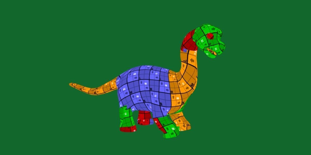 Brachiosaurus Baby Dinosaur Low-poly 3D model_19