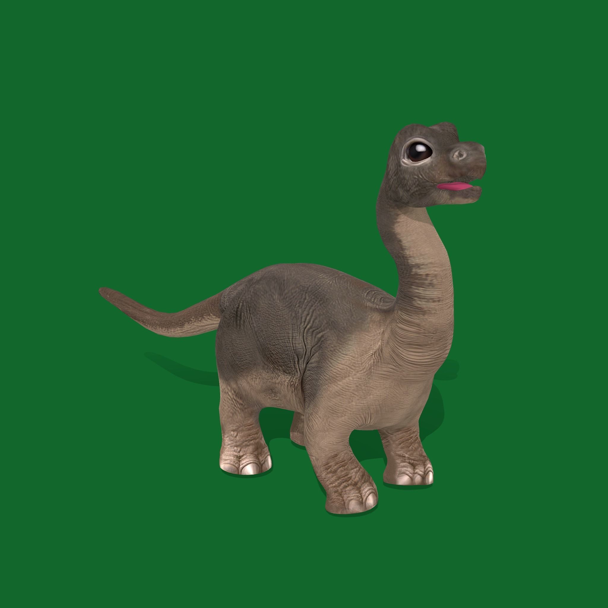 Brachiosaurus Baby Dinosaur Low-poly 3D model_23