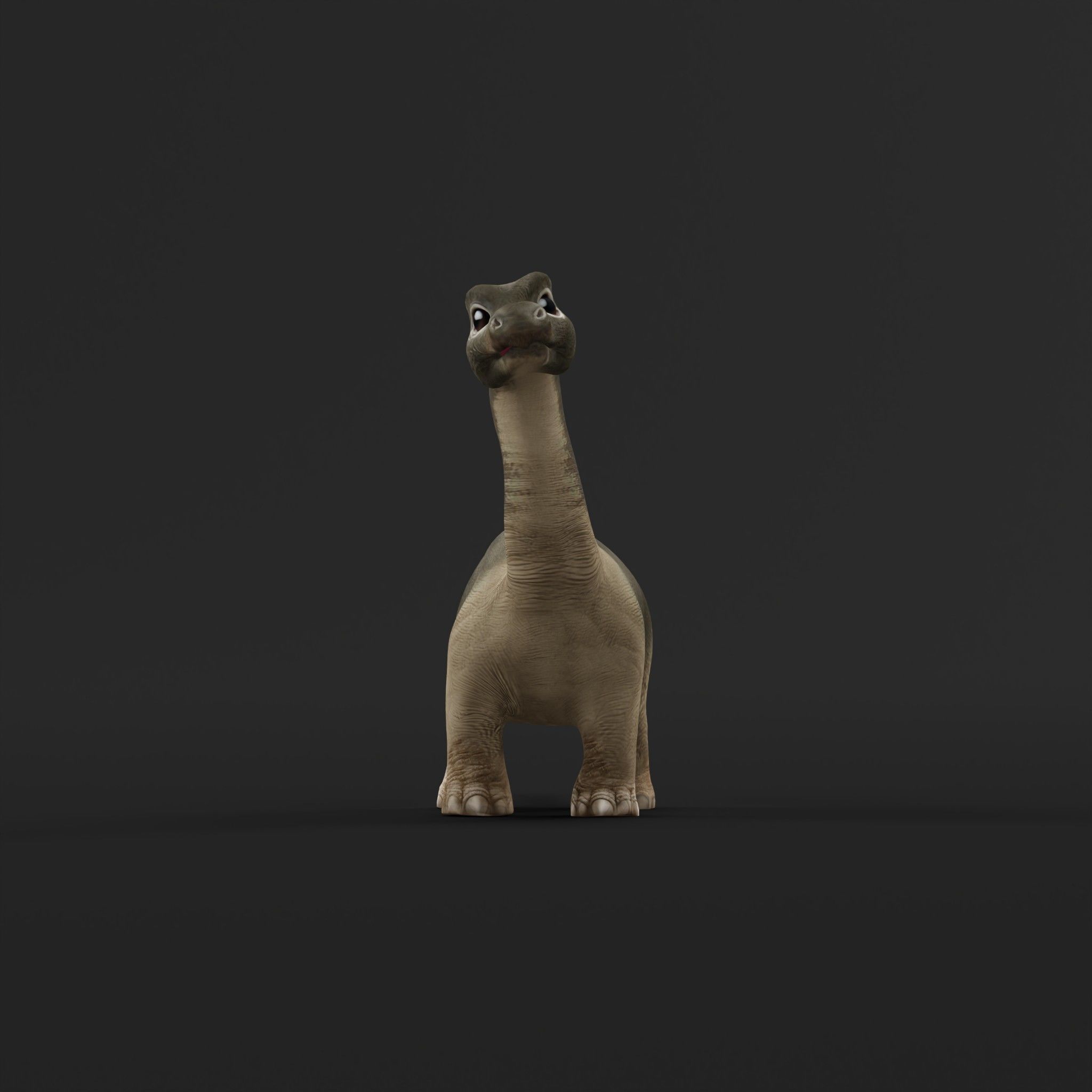 Brachiosaurus Baby Dinosaur Low-poly 3D model_2