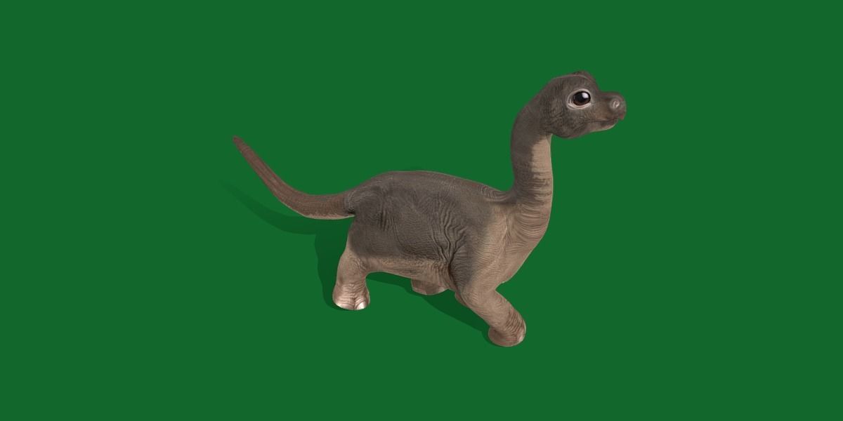 Brachiosaurus Baby Dinosaur Low-poly 3D model_26