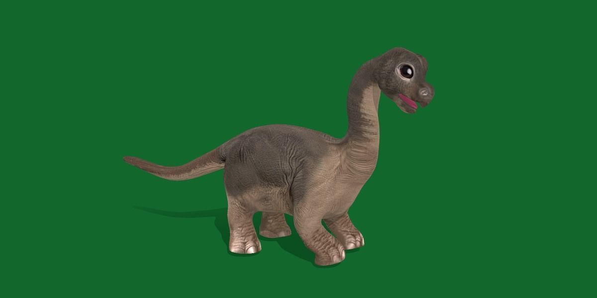 Brachiosaurus Baby Dinosaur Low-poly 3D model_21
