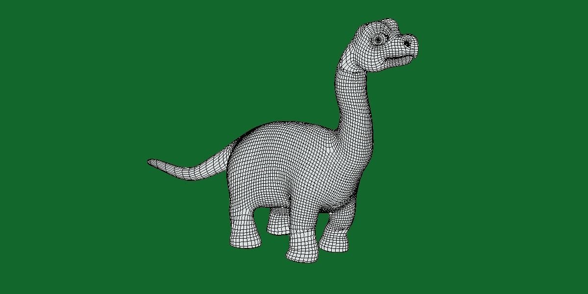 Brachiosaurus Baby Dinosaur Low-poly 3D model_16