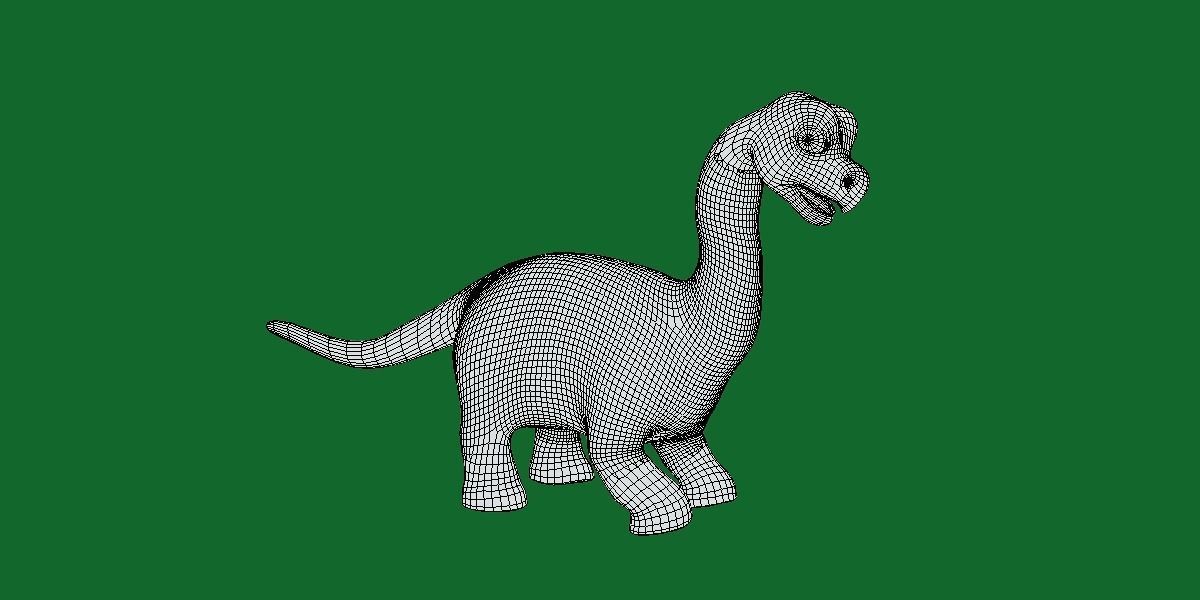 Brachiosaurus Baby Dinosaur Low-poly 3D model_17