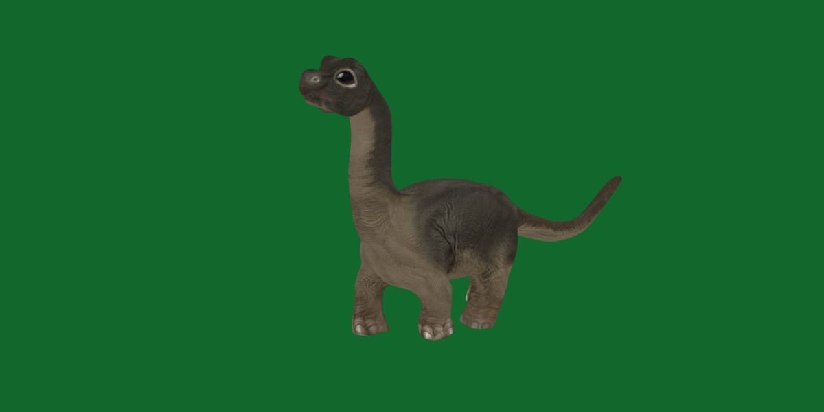Brachiosaurus Baby Dinosaur Low-poly 3D model_29