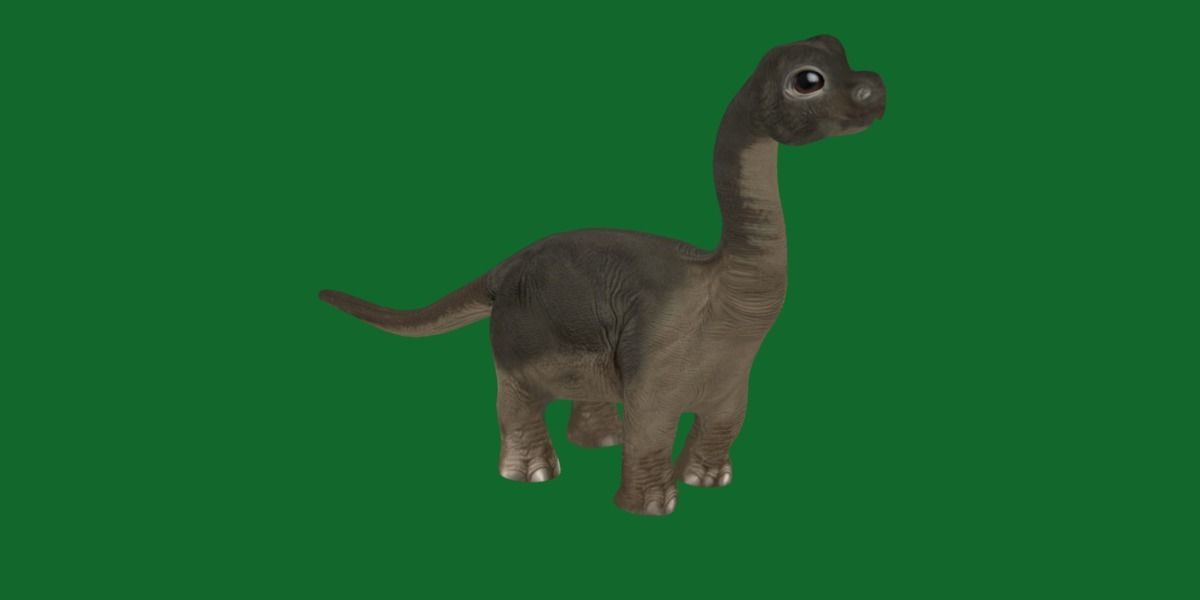 Brachiosaurus Baby Dinosaur Low-poly 3D model_22