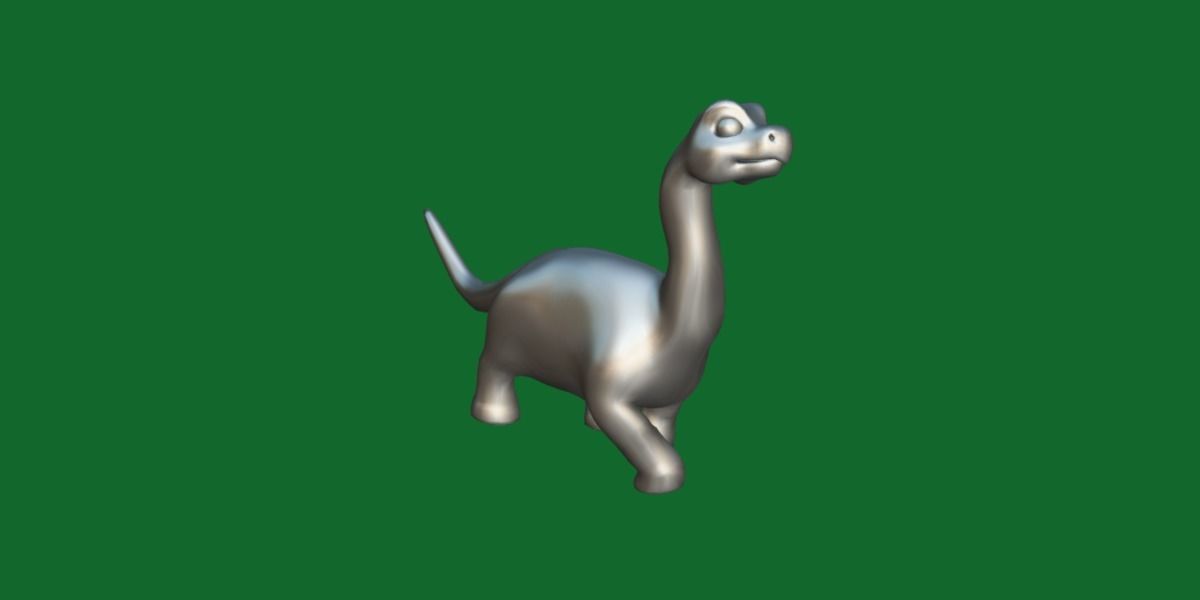 Brachiosaurus Baby Dinosaur Low-poly 3D model_14
