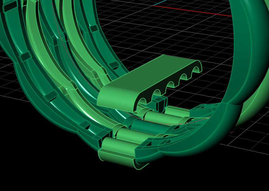 Multi-line-ring 3D print model_11