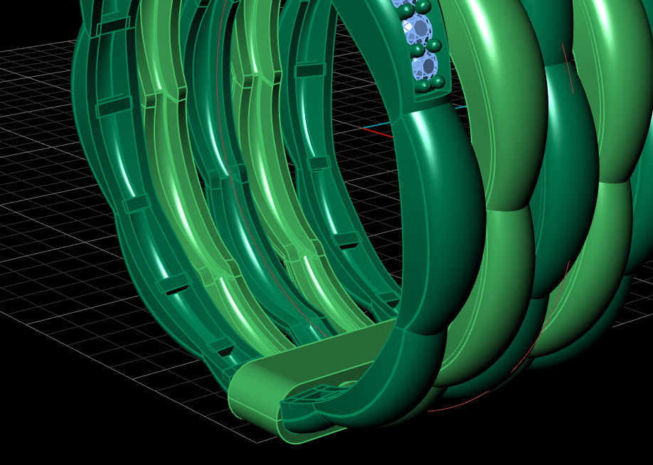 Multi-line-ring 3D print model_12