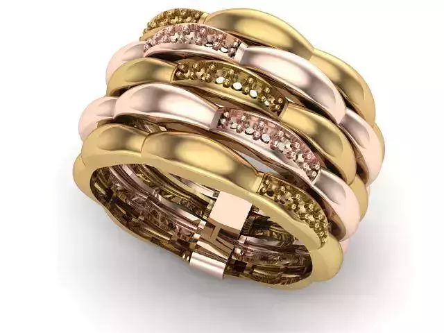 Multi-line-ring 3D print model