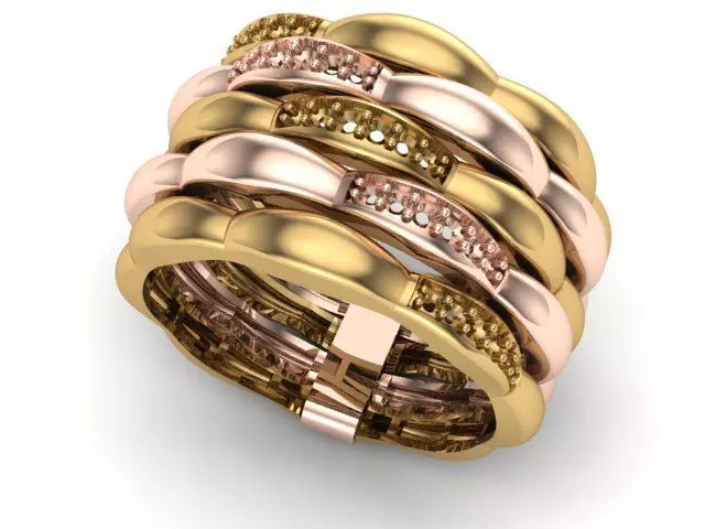 Multi-line-ring 3D print model_0