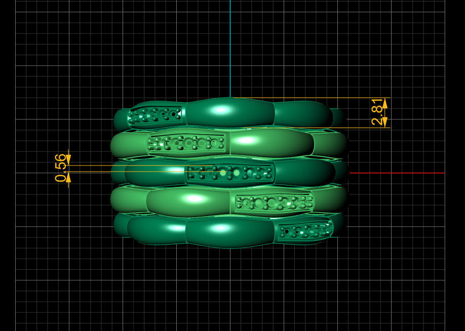 Multi-line-ring 3D print model_17