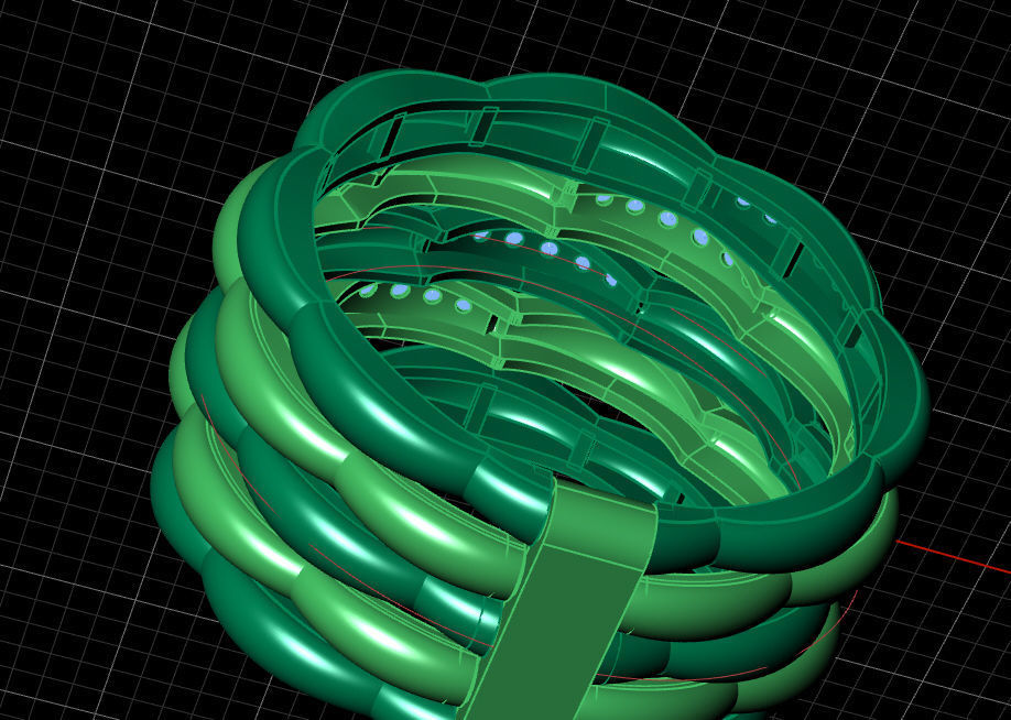 Multi-line-ring 3D print model_15