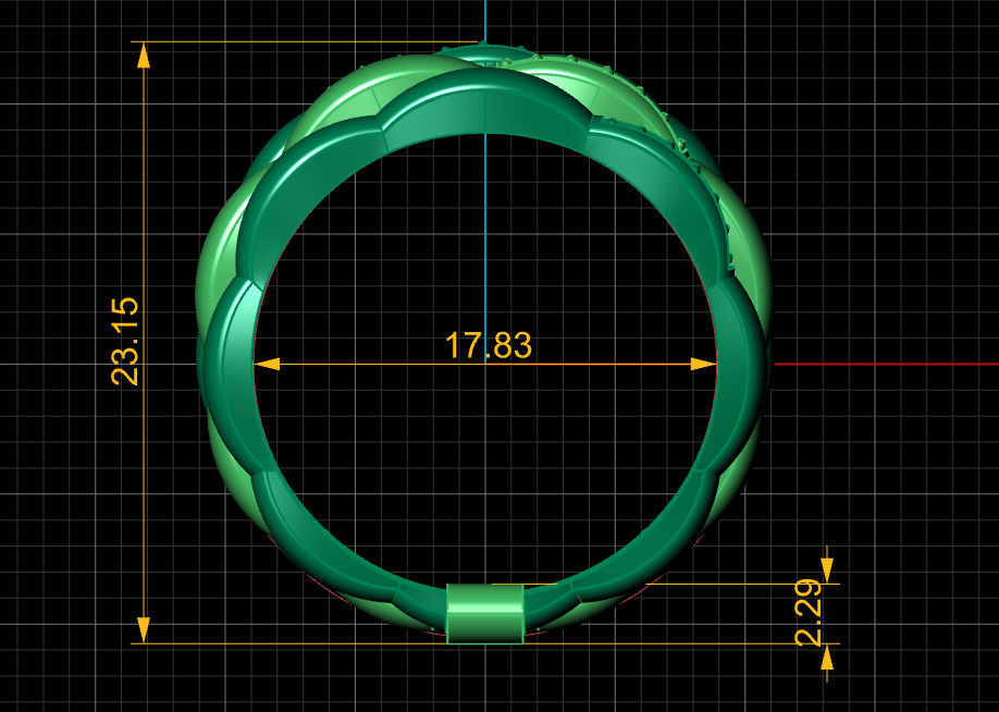 Multi-line-ring 3D print model_10