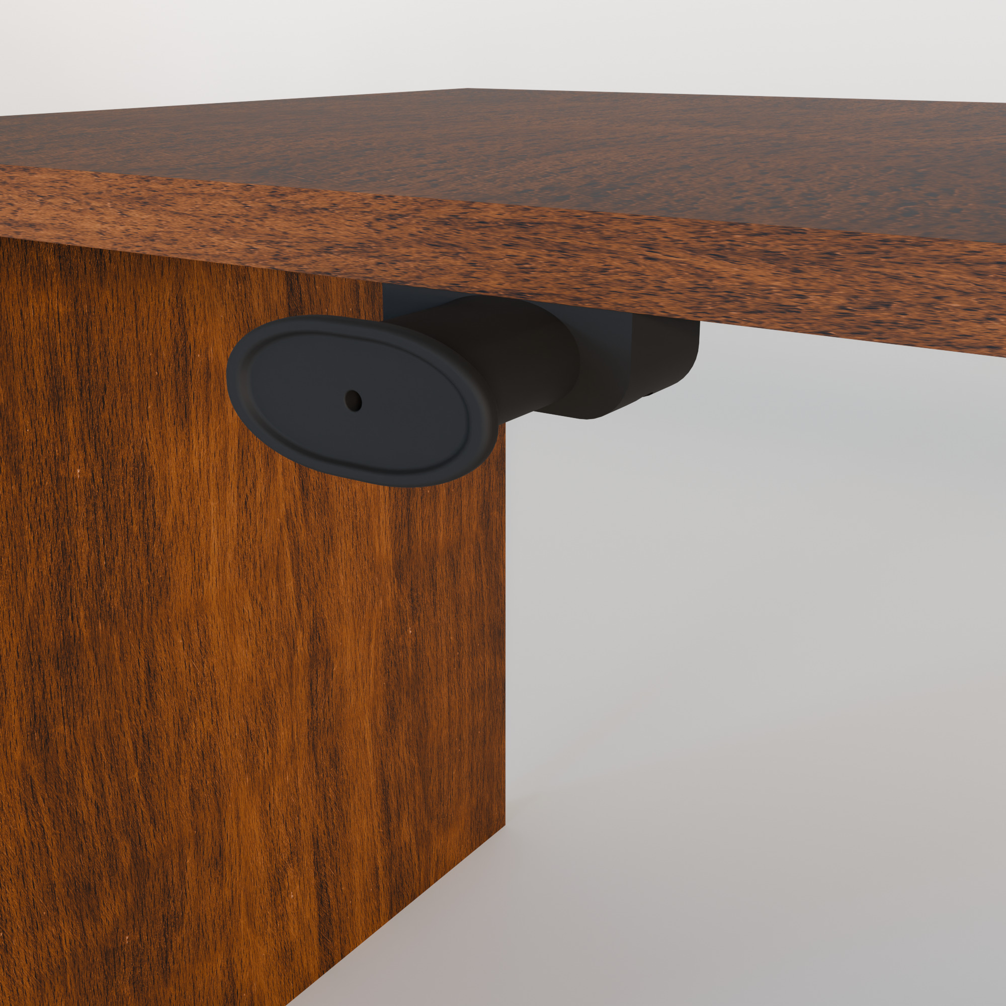 STL Under Desk Headphone Holder Sleek Space Saving Design 3D print model_2