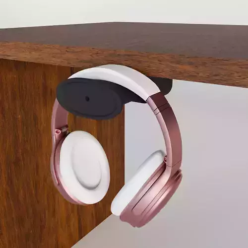 STL Under Desk Headphone Holder Sleek Space Saving Design
