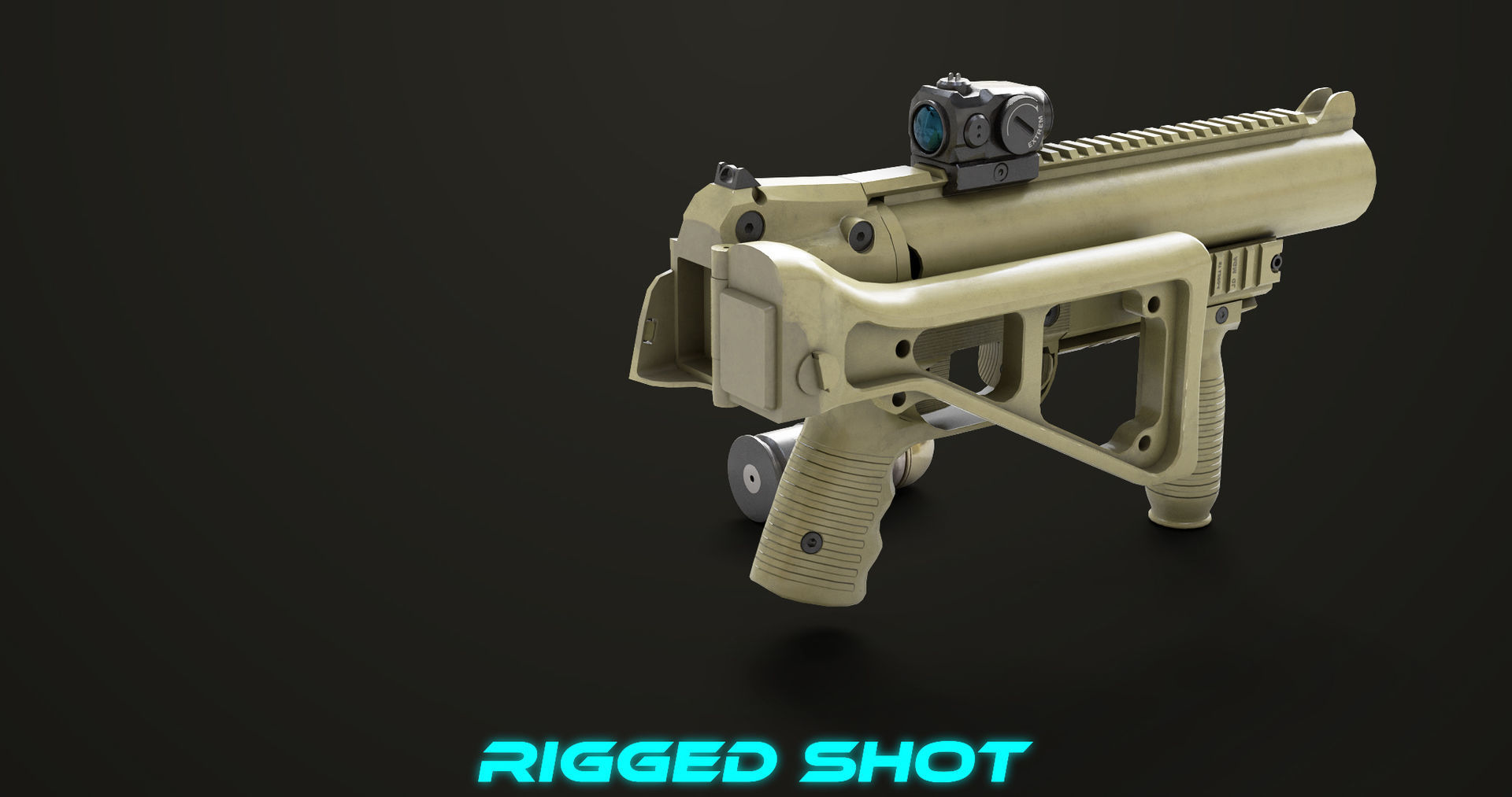 4 Grenade Launcher Brown All PBR Unity UE Textures Included 3D Model Collection_18