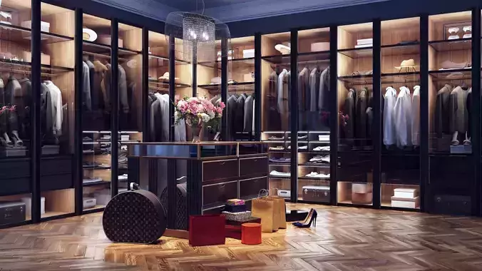Archmodels vol 277 - collection of modern wardrobes 3D model
