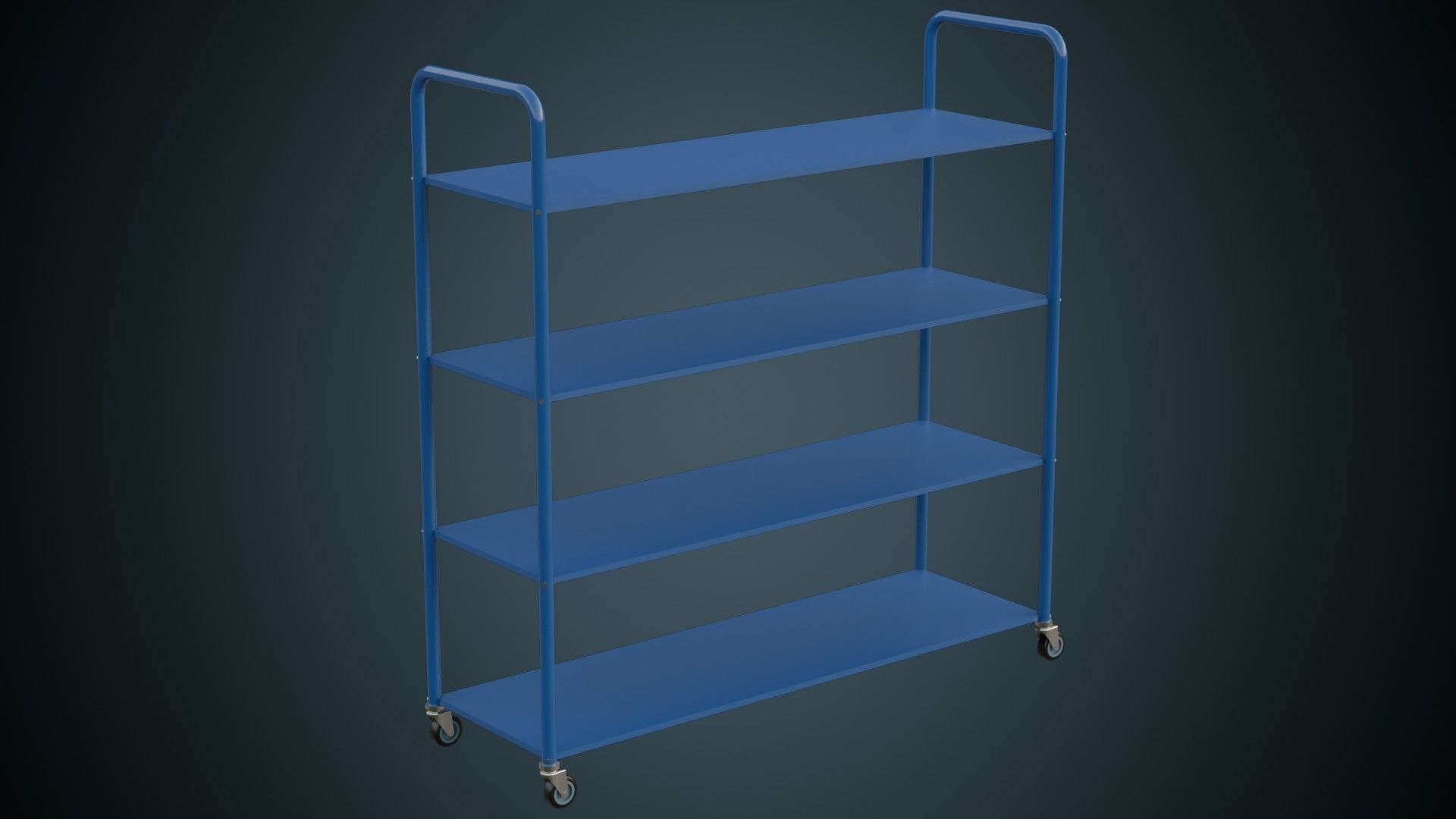 Shelf 1A Low-poly 3D model_1