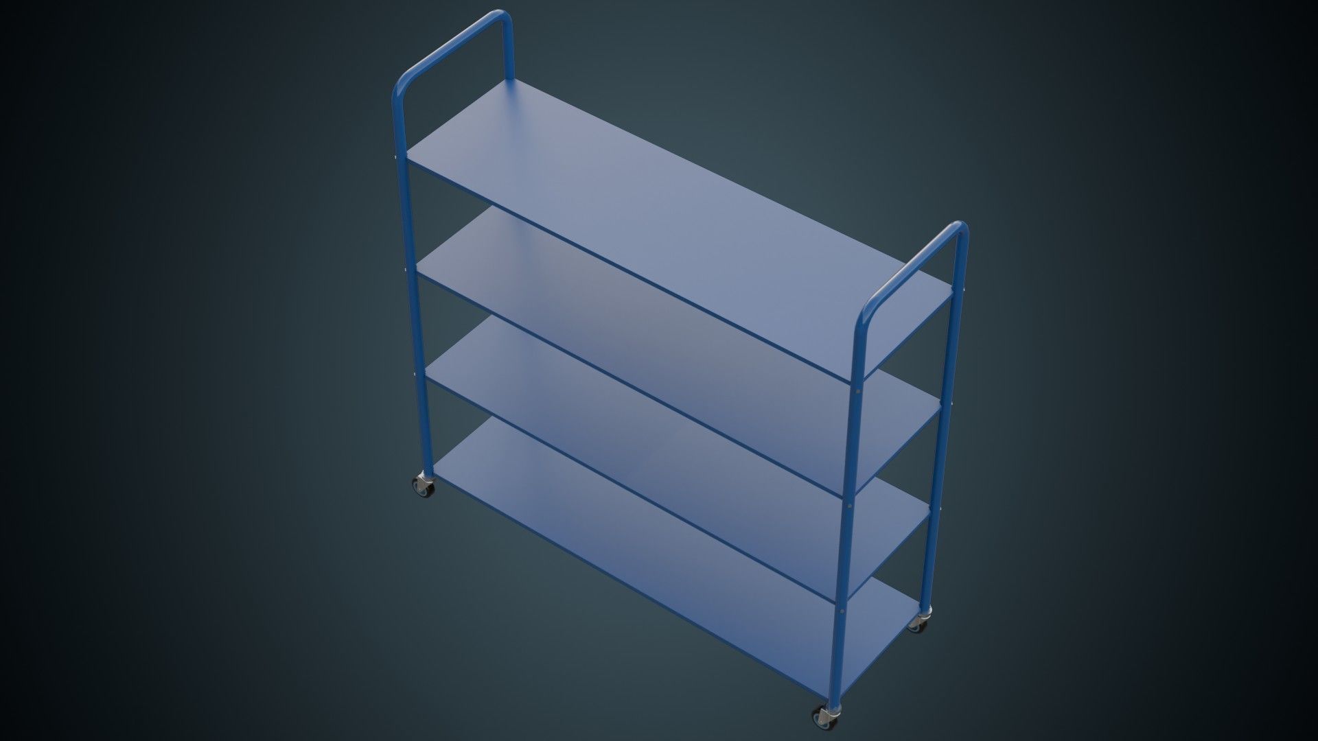 Shelf 1A Low-poly 3D model_2