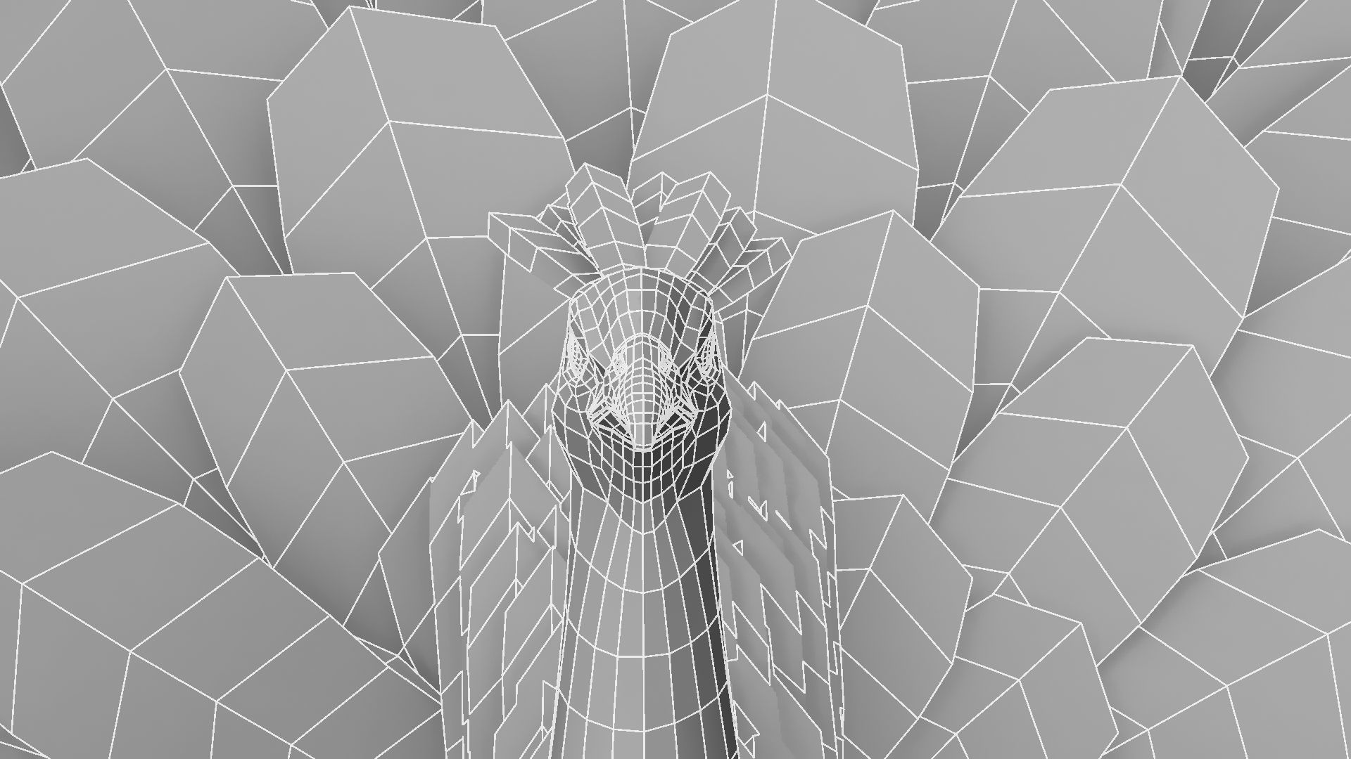 Peacock Rigged and Animation 3D model_24