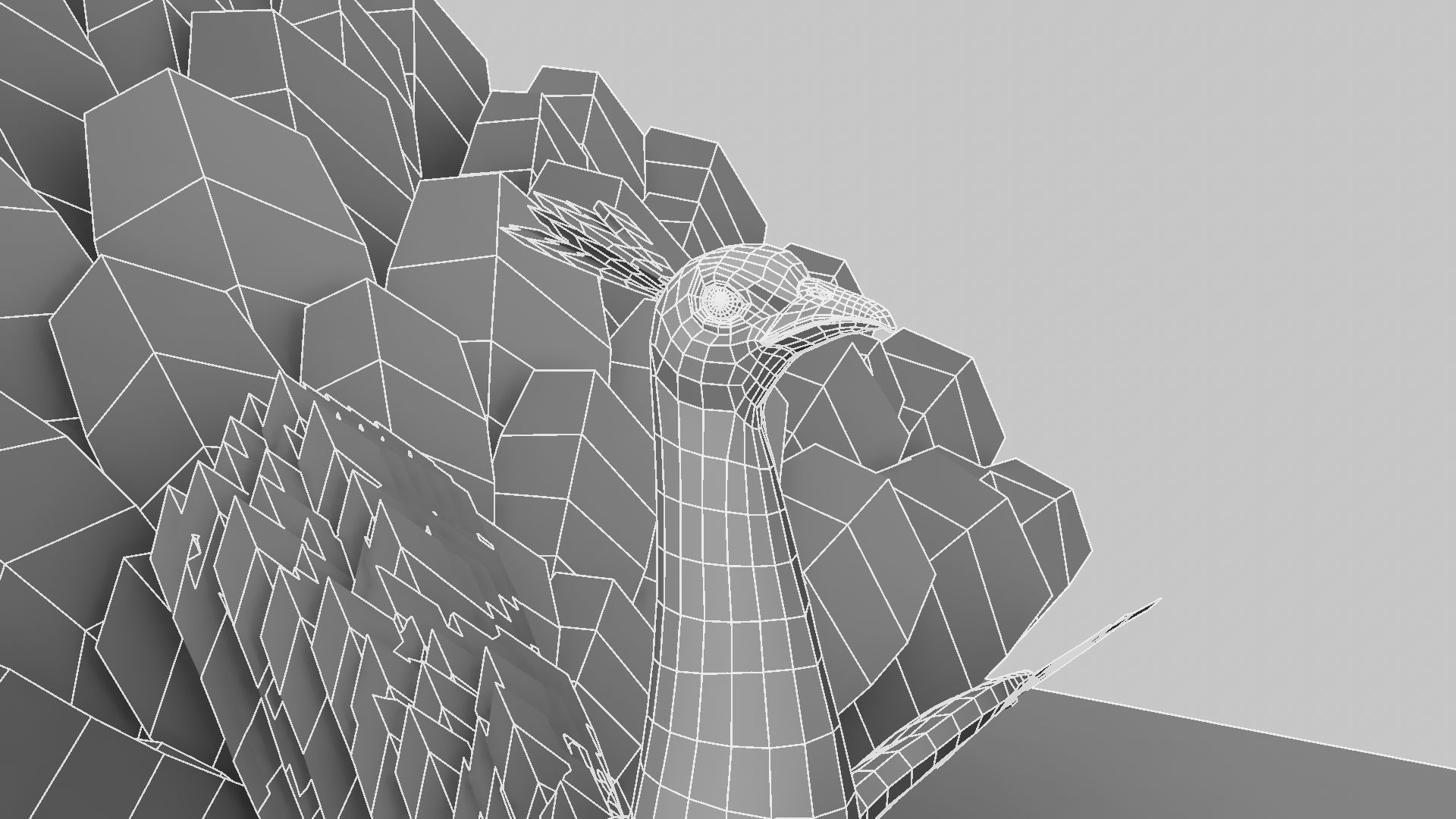 Peacock Rigged and Animation 3D model_15