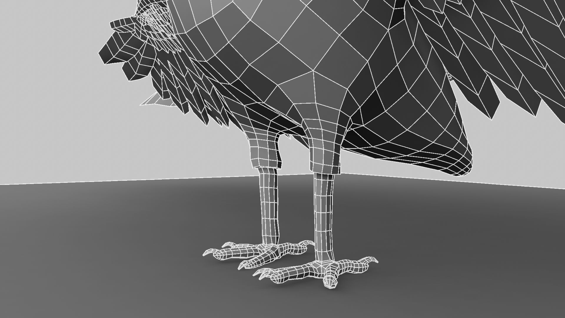 Peacock Rigged and Animation 3D model_17