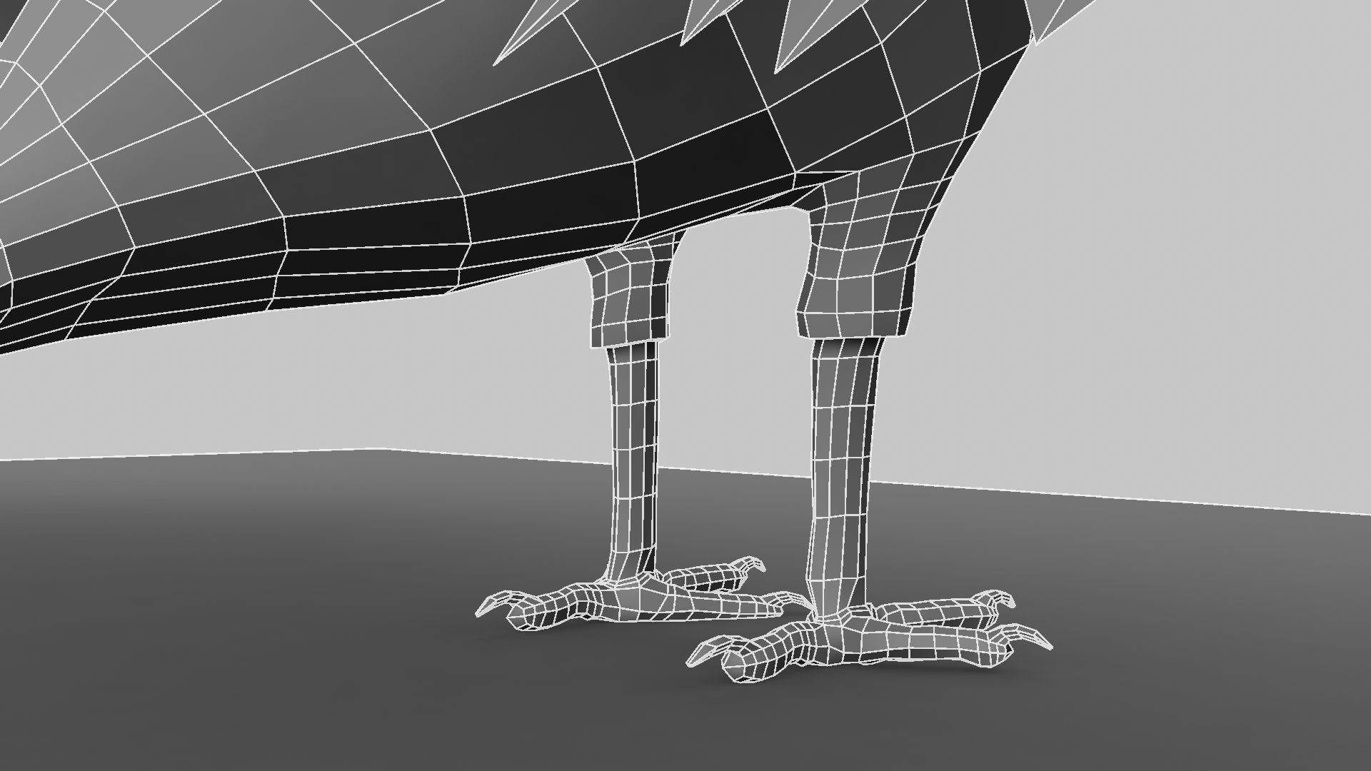 Peacock Rigged and Animation 3D model_19