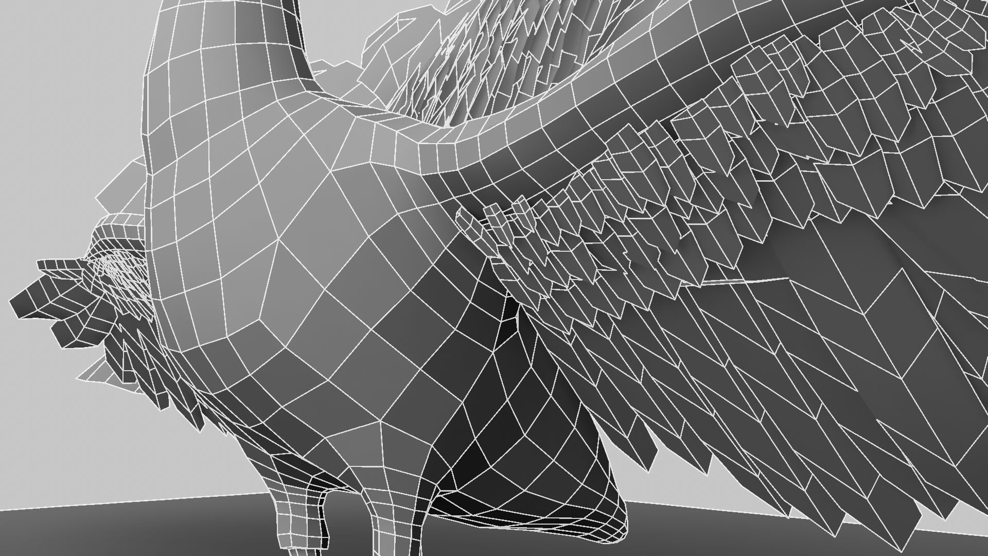 Peacock Rigged and Animation 3D model_27