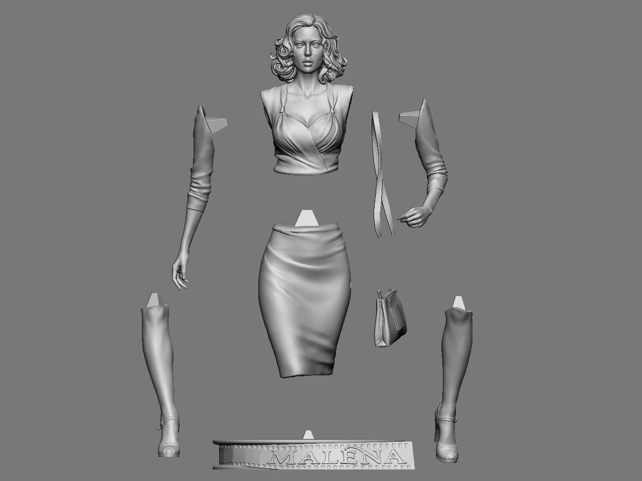 Malena  3D print model_49