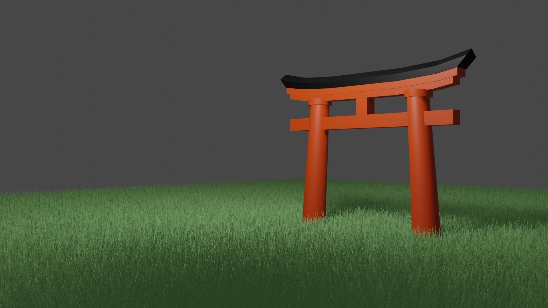  Japanese Torii Gate  Low-poly 3D model_2