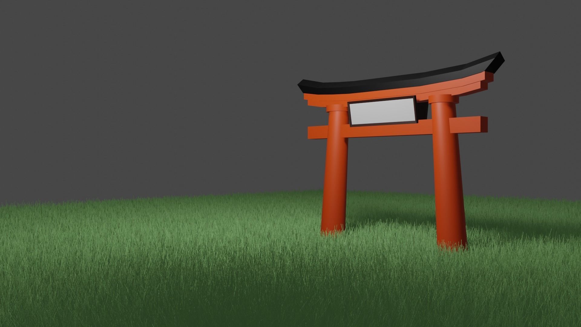  Japanese Torii Gate  Low-poly 3D model_1