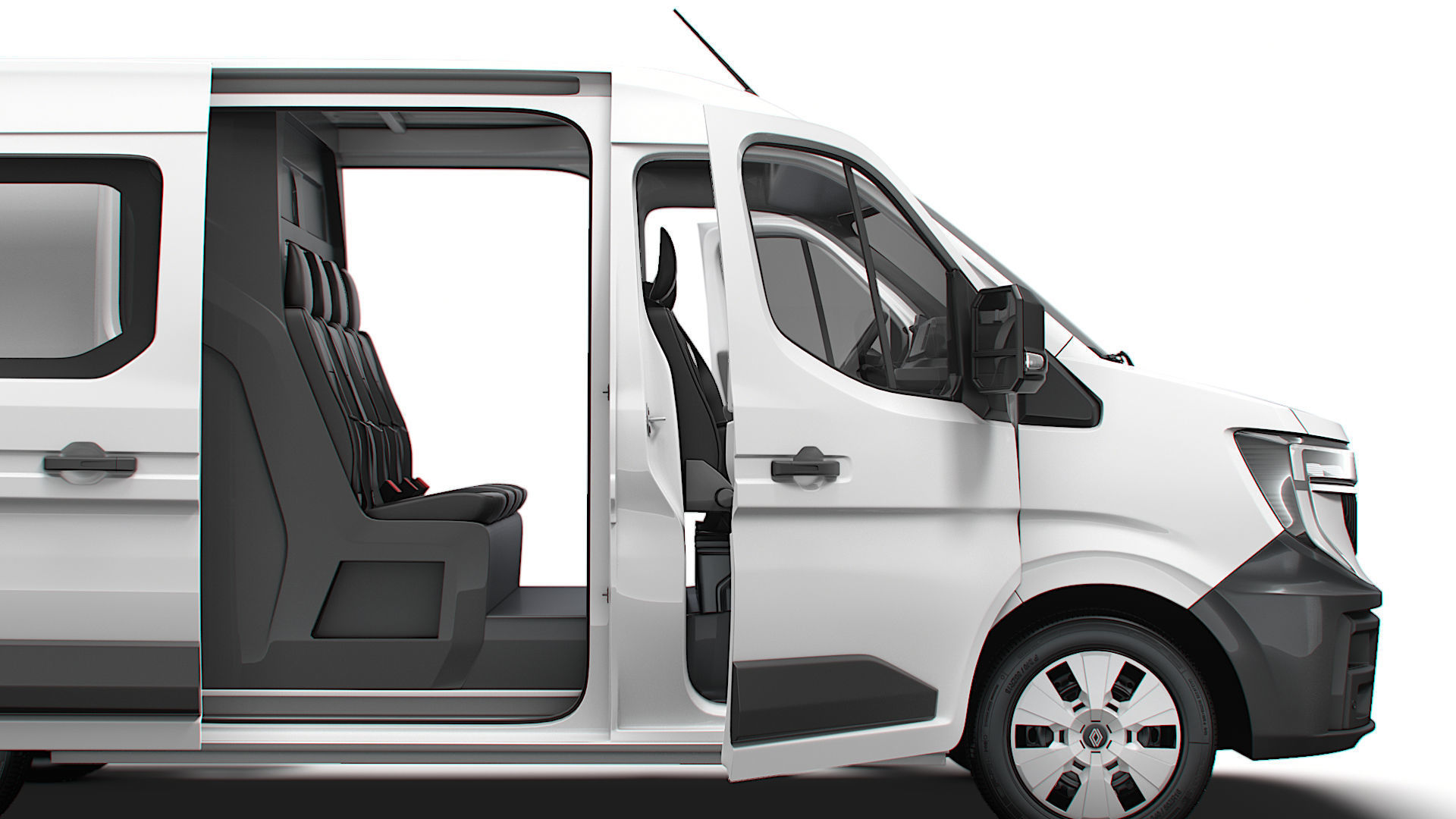 Renault Master L2H2 CrewCab Van HQ Interior 2024 3D model_1