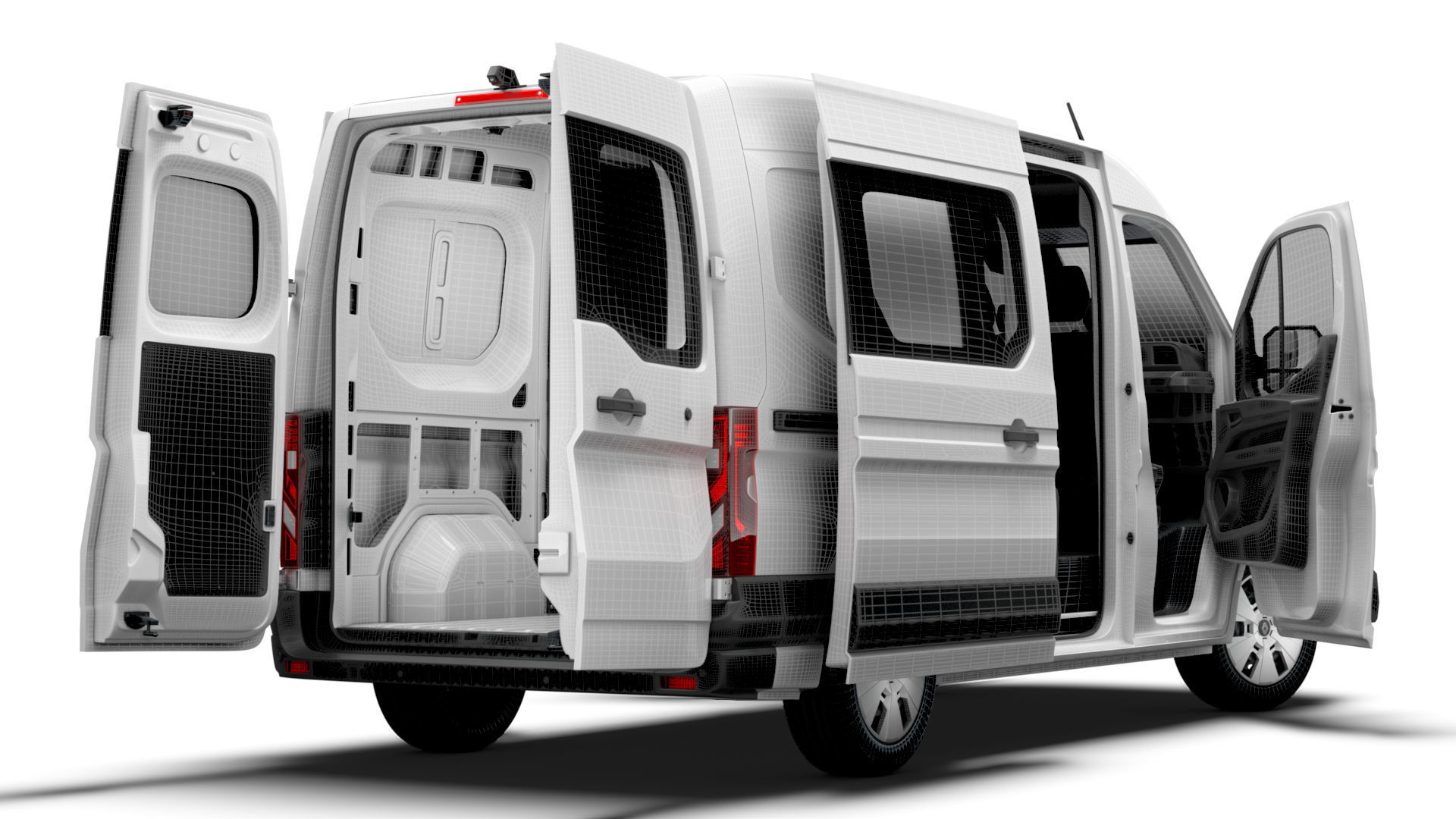 Renault Master L2H2 CrewCab Van HQ Interior 2024 3D model_20