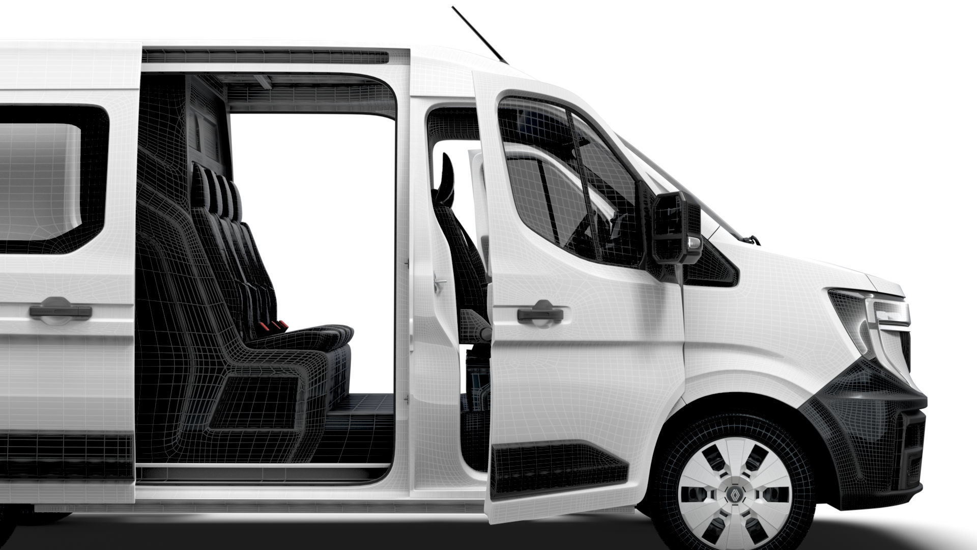 Renault Master L2H2 CrewCab Van HQ Interior 2024 3D model_16