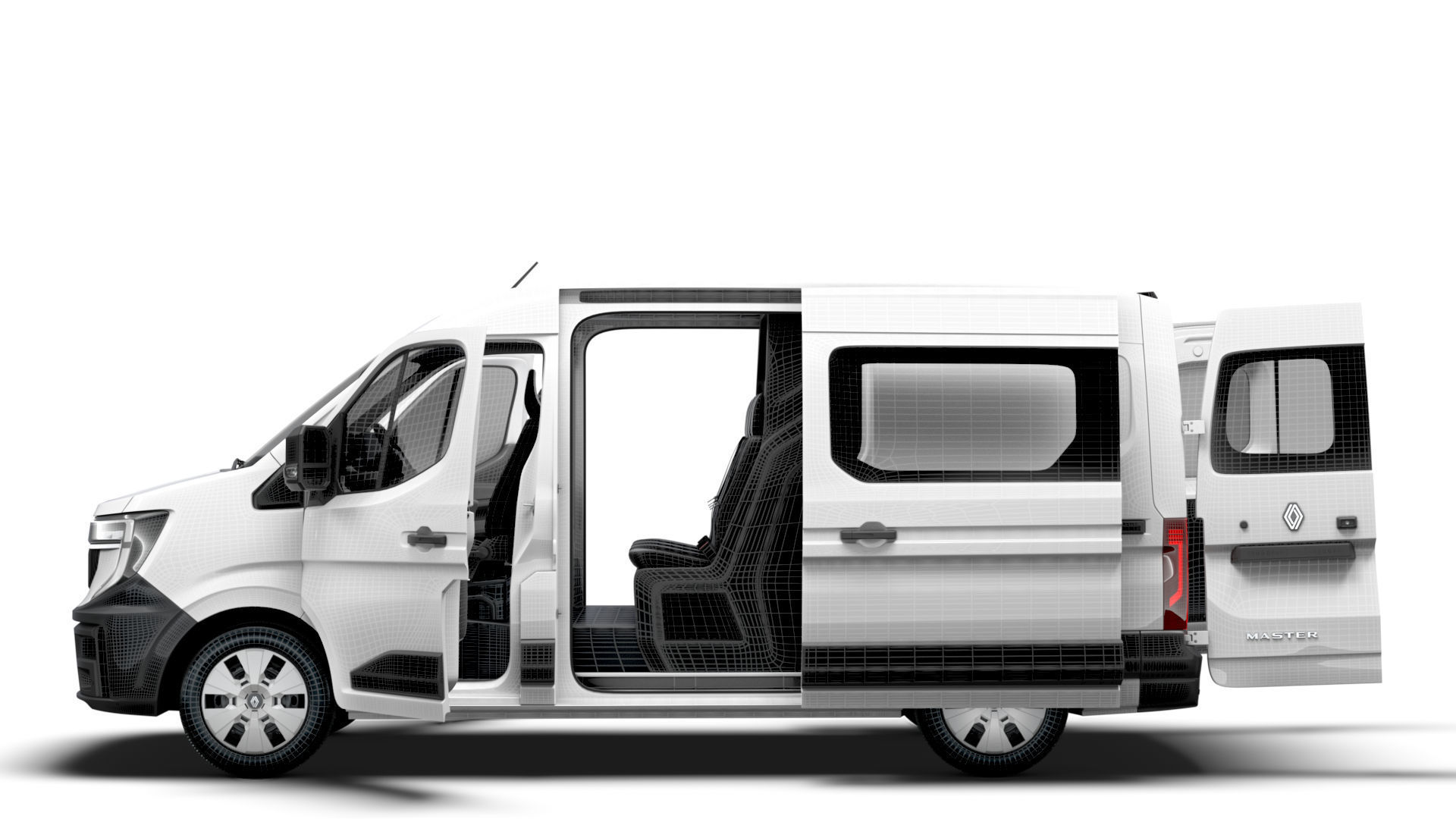 Renault Master L2H2 CrewCab Van HQ Interior 2024 3D model_19