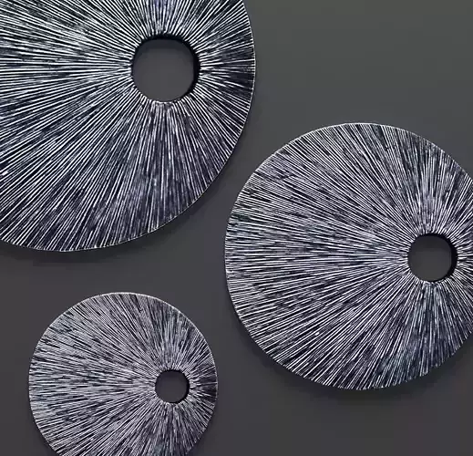 Sandstone Top Hole Ribbed Wall Art 