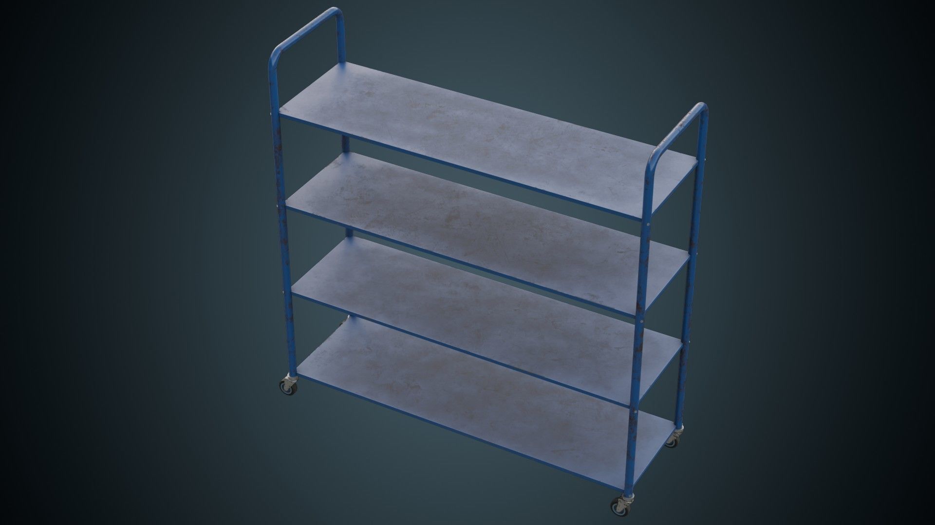Shelf 1B Low-poly 3D model_2