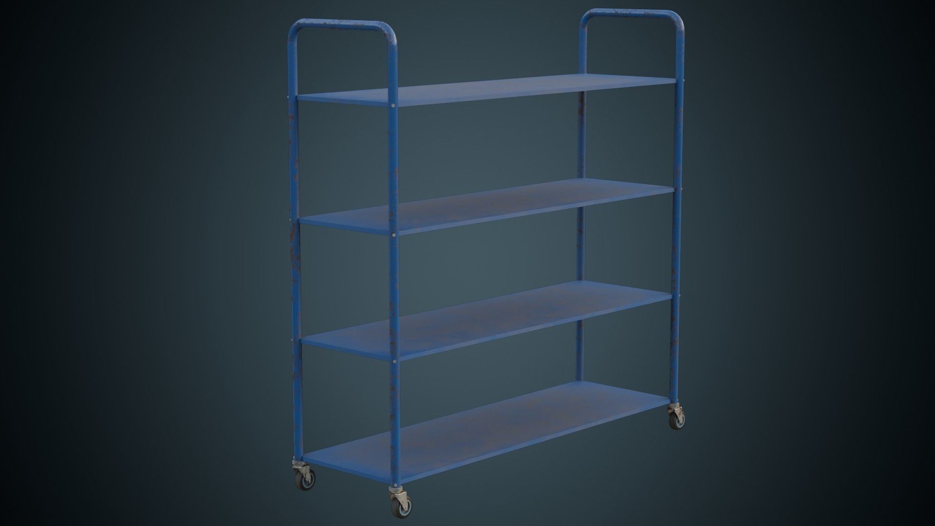 Shelf 1B Low-poly 3D model_1