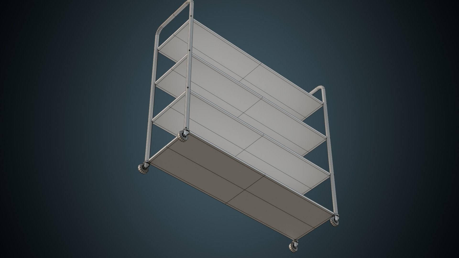 Shelf 1B Low-poly 3D model_6