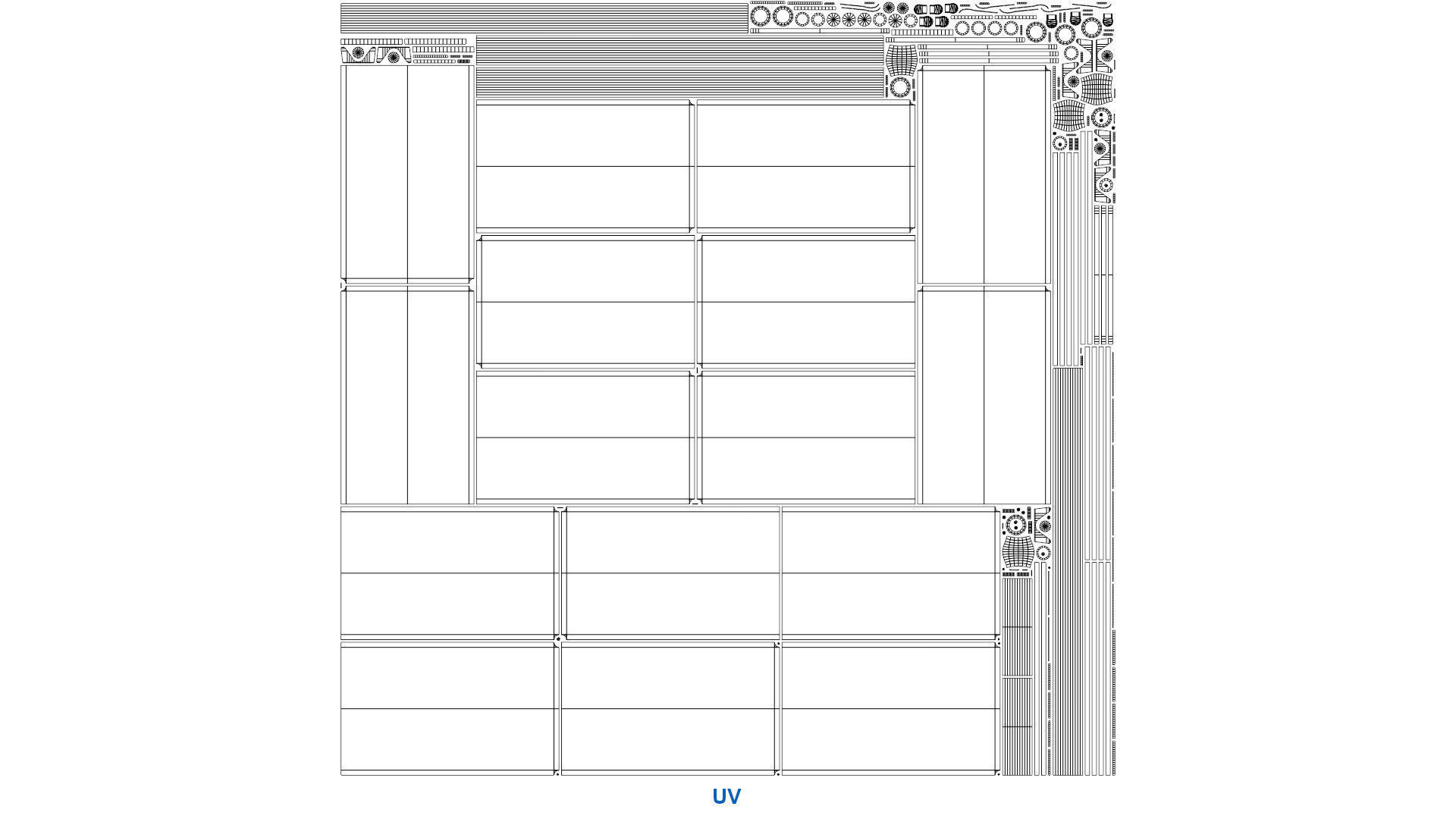 Shelf 1B Low-poly 3D model_7