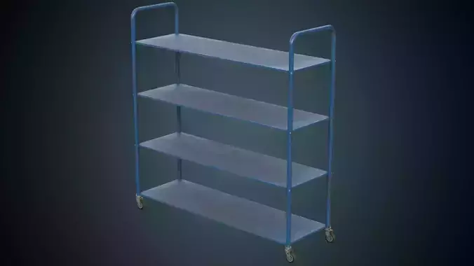 Shelf 1B Low-poly 3D model