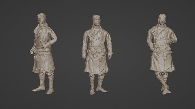 German-pilot-WWI 3D model