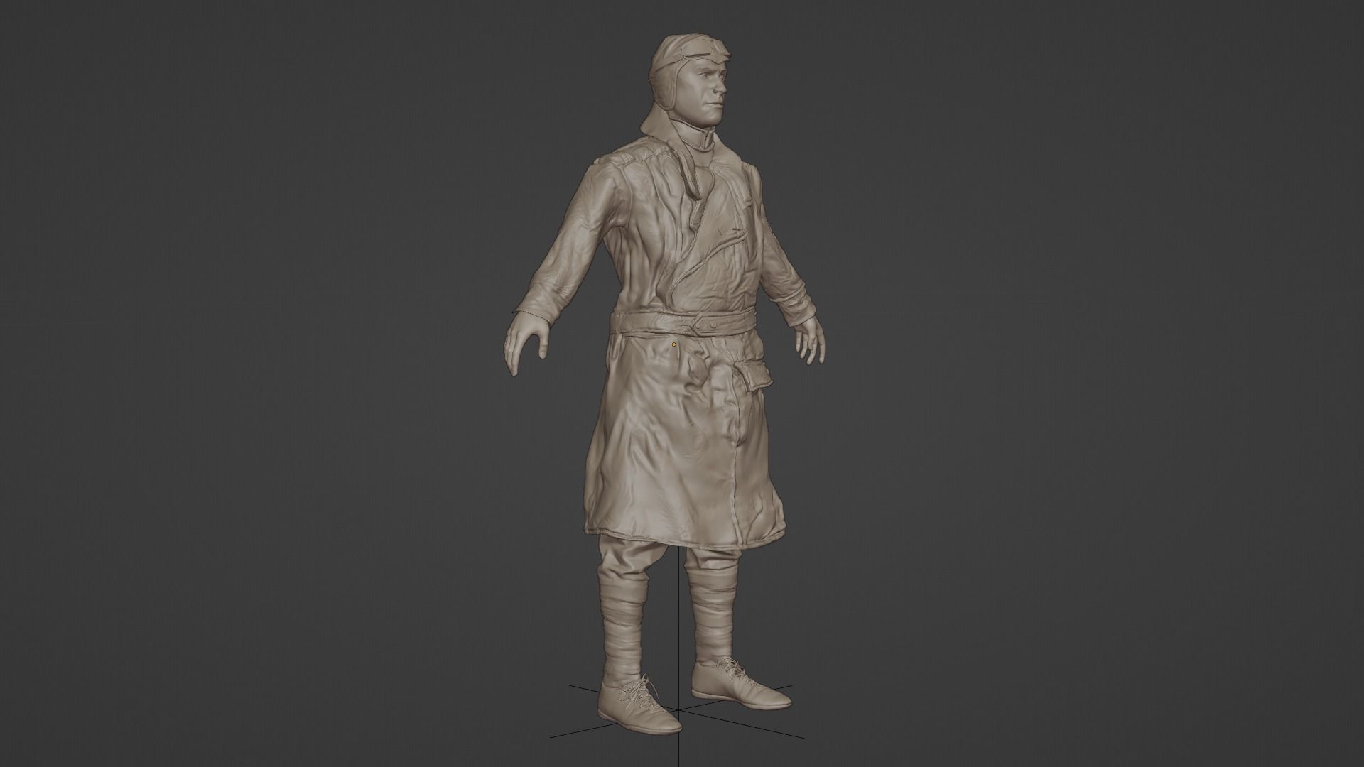 German-pilot-WWI 3D model_11
