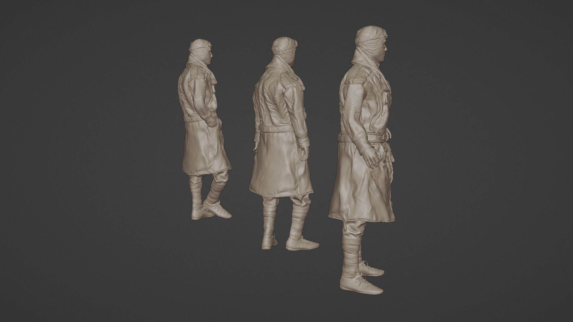 German-pilot-WWI 3D model_4