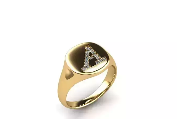  anel chevalier cravejado 