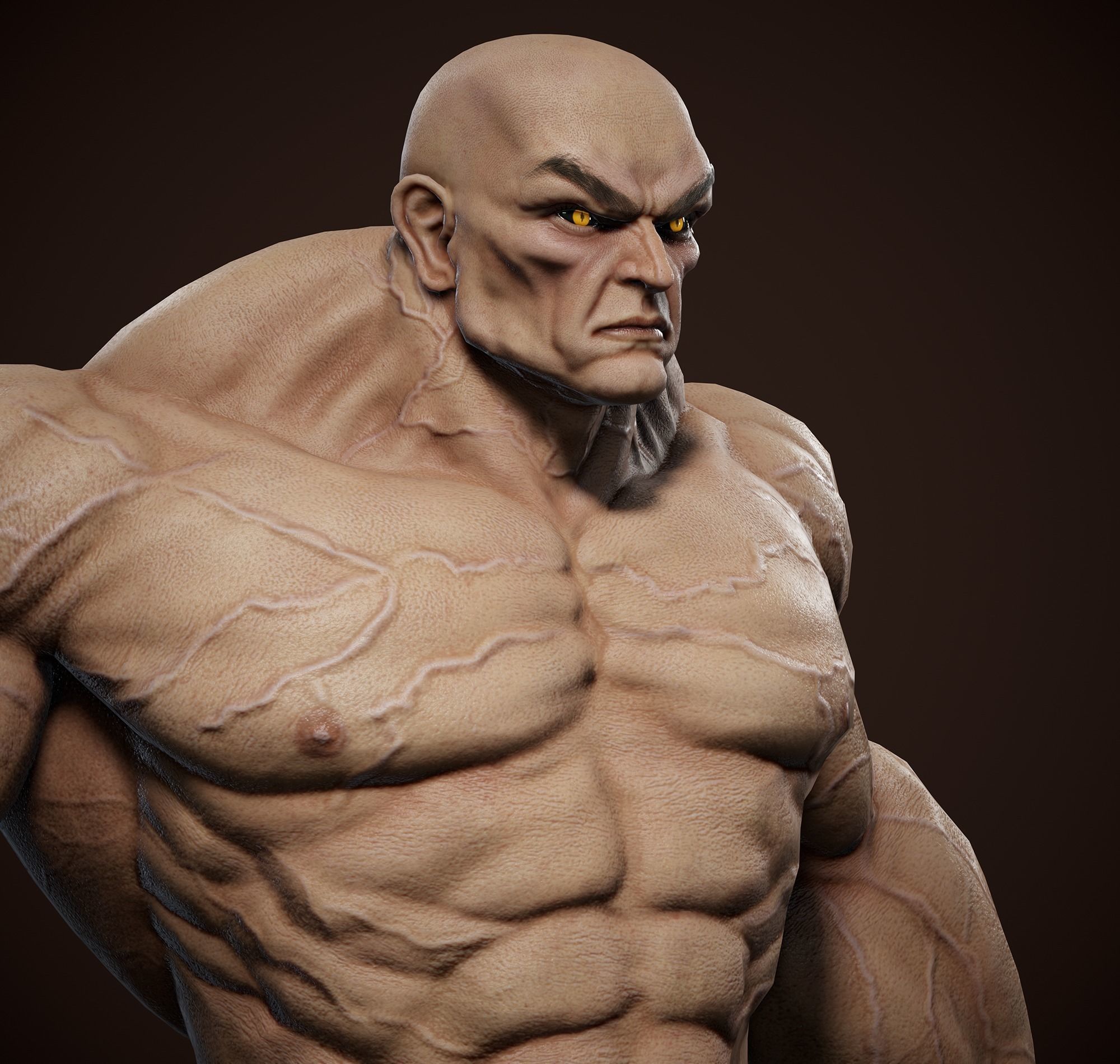 Superhero Base Mesh - Real-time Realistic 3D Model Low-poly 3D model_7