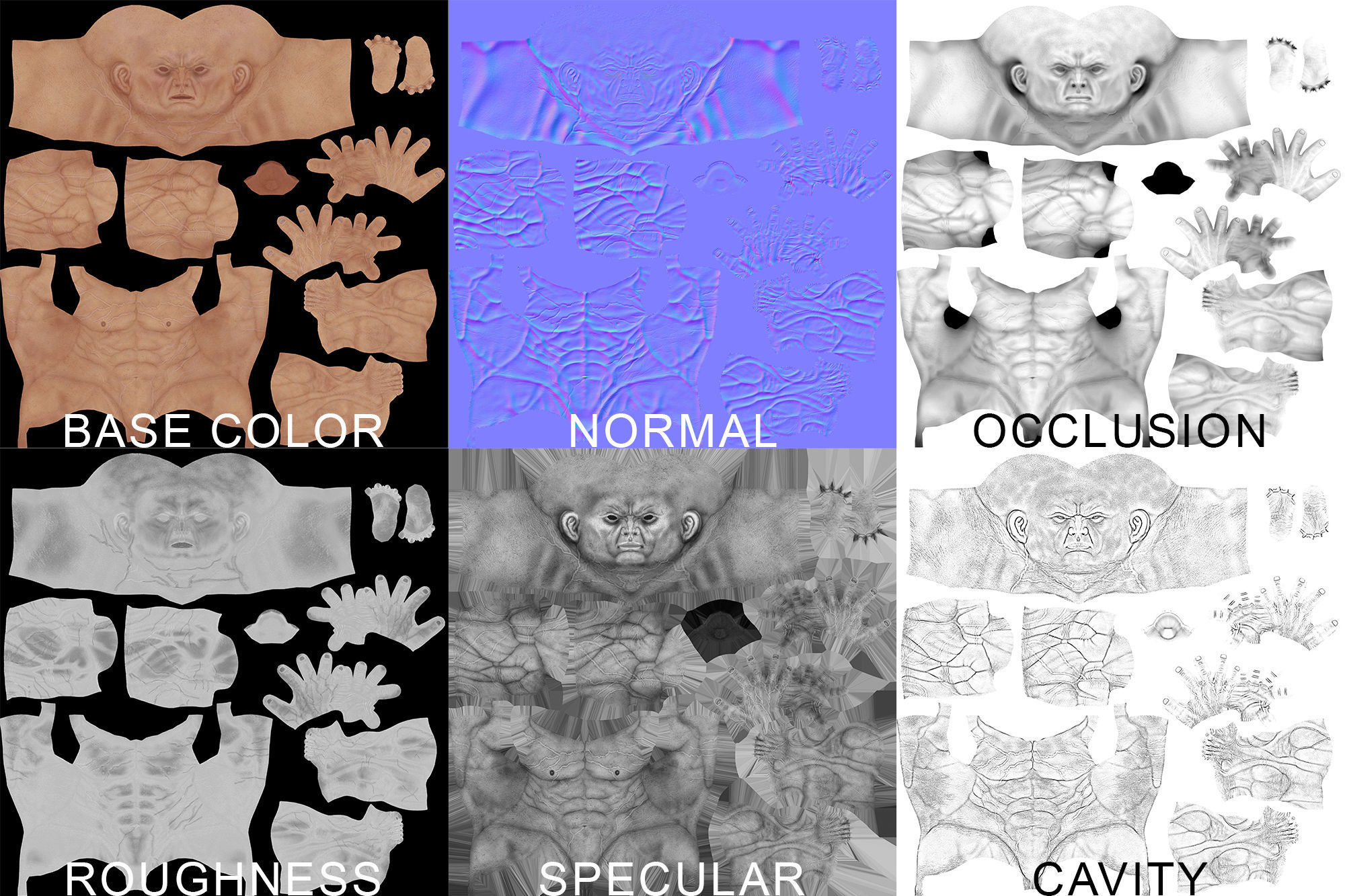 Superhero Base Mesh - Real-time Realistic 3D Model Low-poly 3D model_21