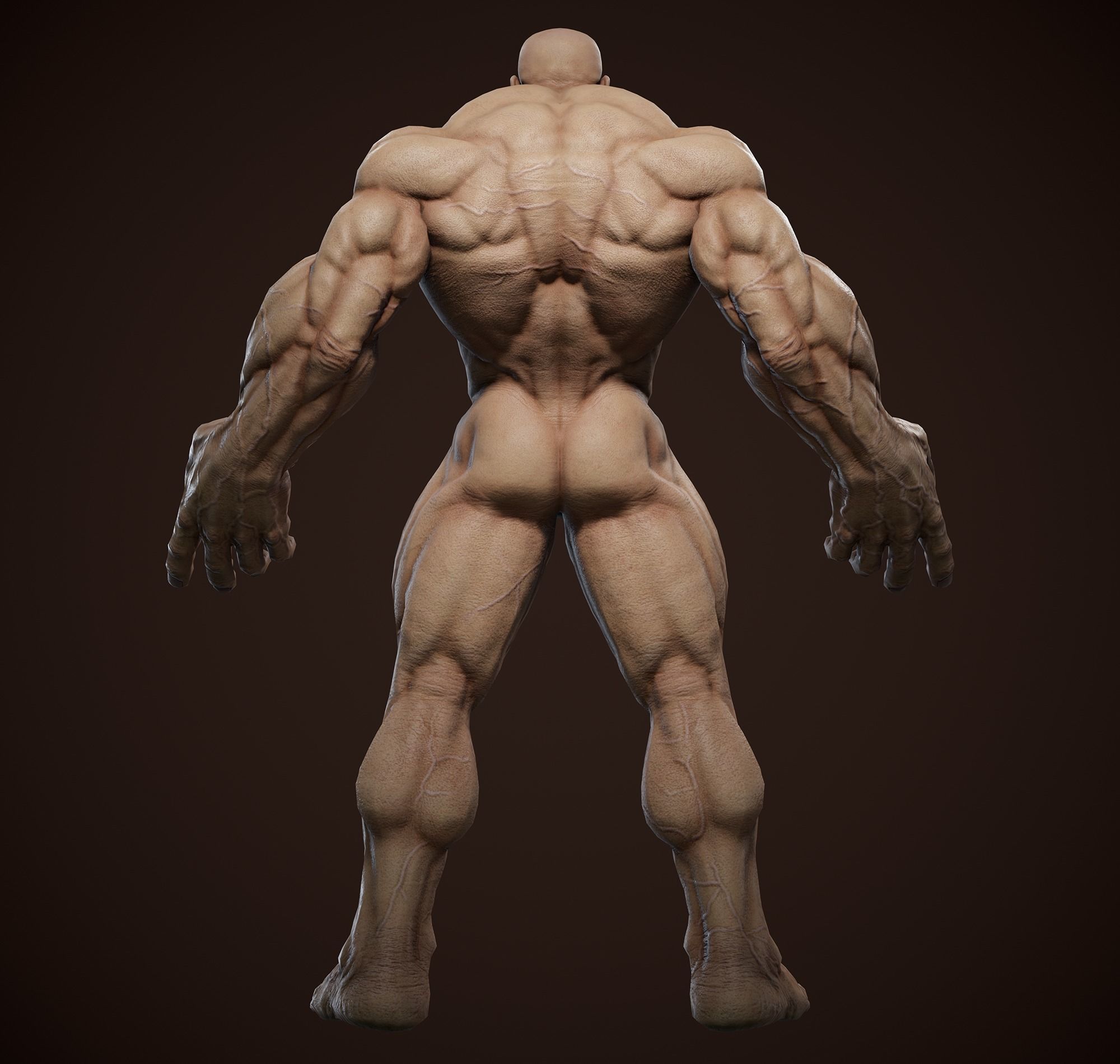 Superhero Base Mesh - Real-time Realistic 3D Model Low-poly 3D model_5