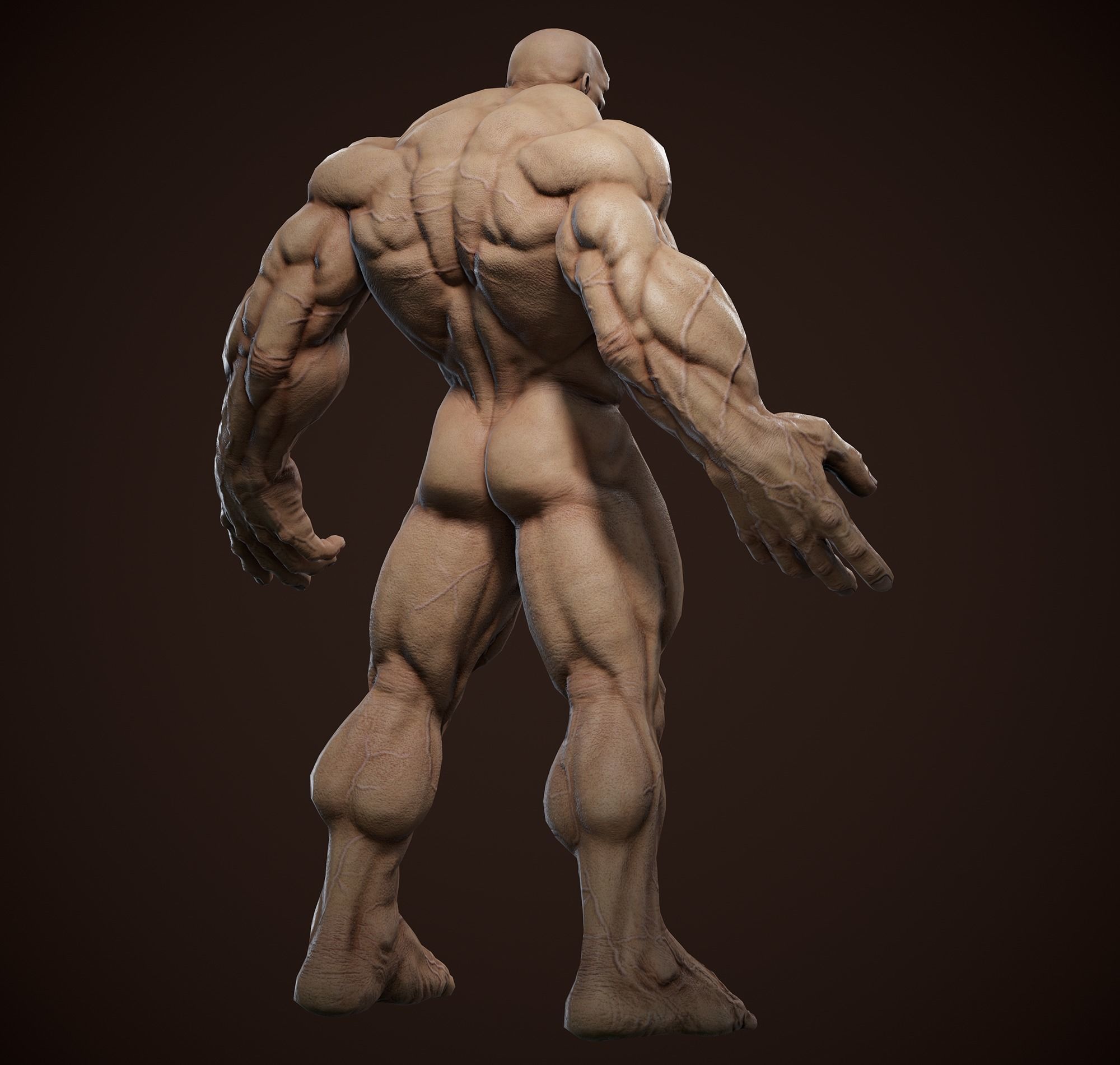 Superhero Base Mesh - Real-time Realistic 3D Model Low-poly 3D model_4