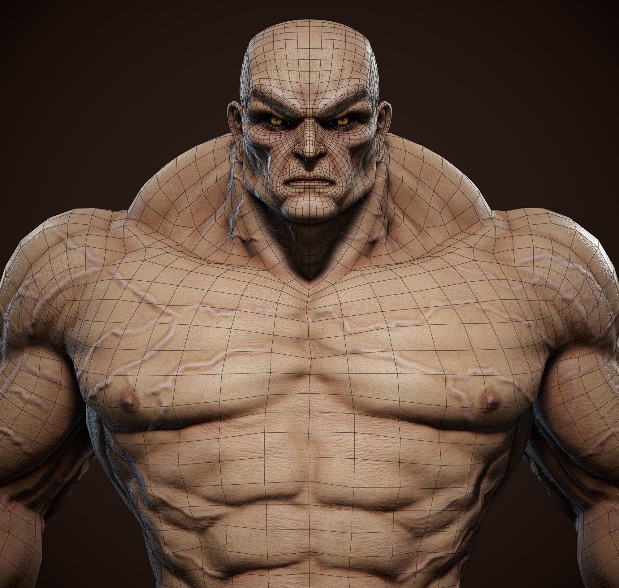 Superhero Base Mesh - Real-time Realistic 3D Model Low-poly 3D model_12